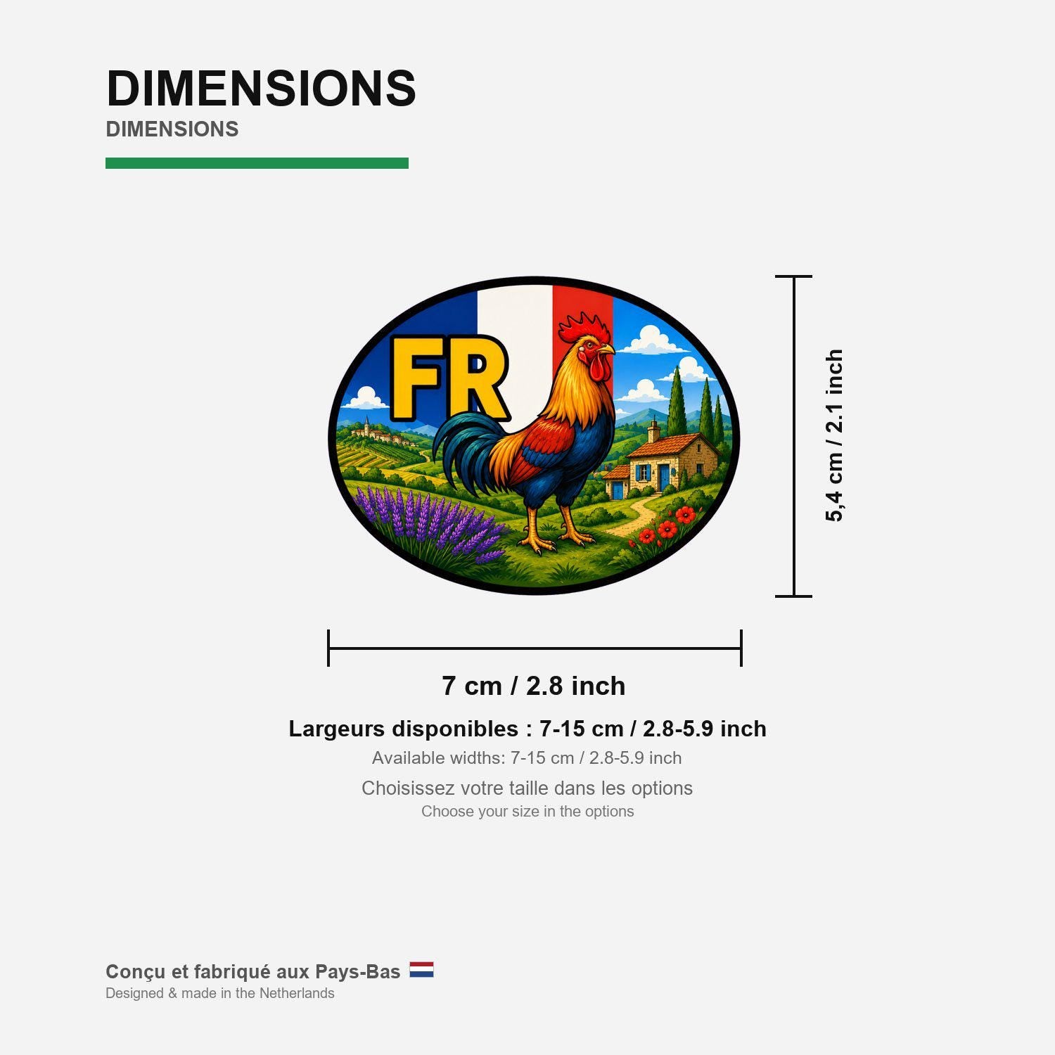 France Sticker, Waterproof Premium Matte Vinyl Decal, Land Travel Souvenir Sticker