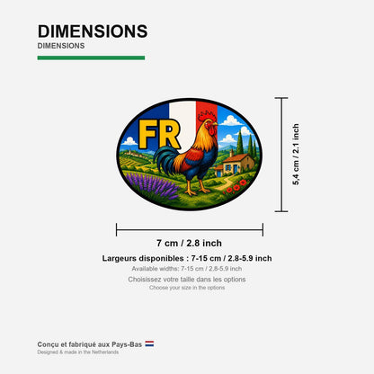 France Sticker, Waterproof Premium Matte Vinyl Decal, Land Travel Souvenir Sticker
