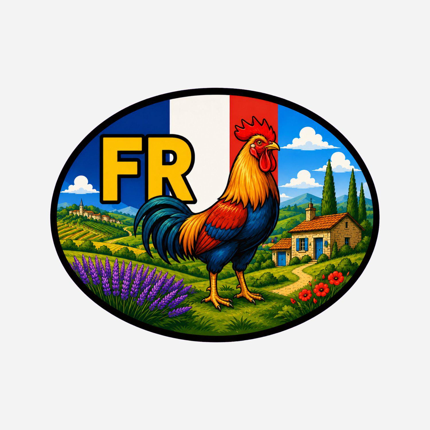 France Sticker, Waterproof Premium Matte Vinyl Decal, Land Travel Souvenir Sticker