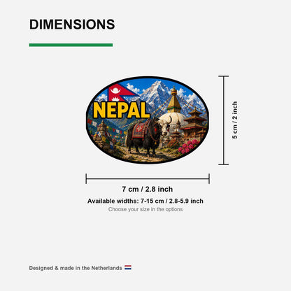 Nepal Country Code Sticker, Waterproof Premium Matte Vinyl Decal, Camper Caravan Vehicle Sticker