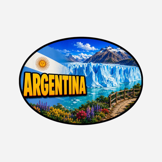 Argentina Country Code Sticker, Waterproof Premium Matte Vinyl Decal, Camper Caravan Vehicle Sticker