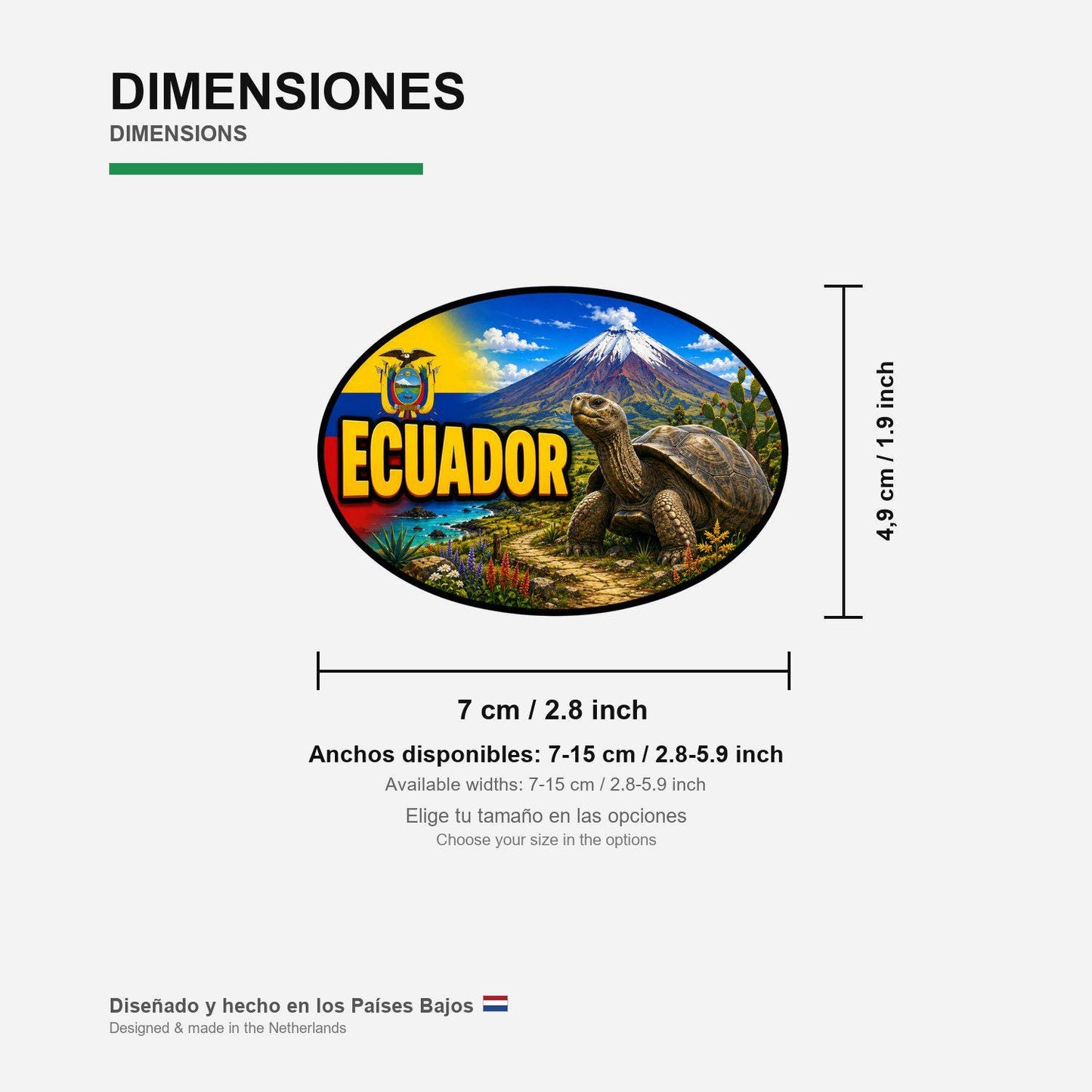 Ecuador Country Code Sticker, Waterproof Premium Matte Vinyl Decal, Camper Caravan Vehicle Sticker