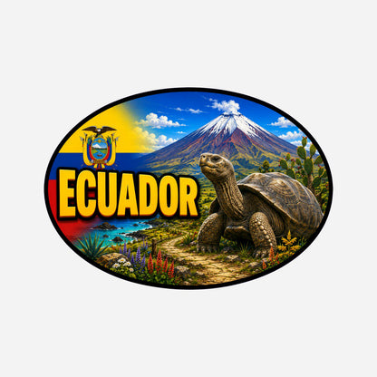 Ecuador Country Code Sticker, Waterproof Premium Matte Vinyl Decal, Camper Caravan Vehicle Sticker