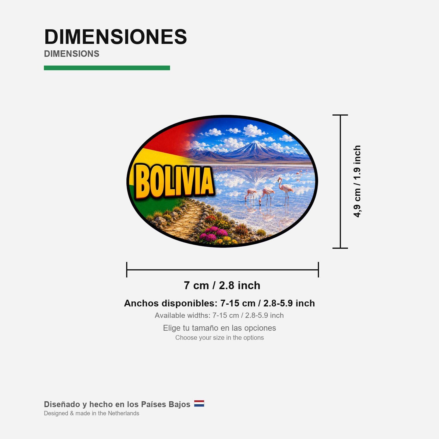 Bolivia Country Code Sticker, Waterproof Premium Matte Vinyl Decal, Camper Caravan Vehicle Sticker