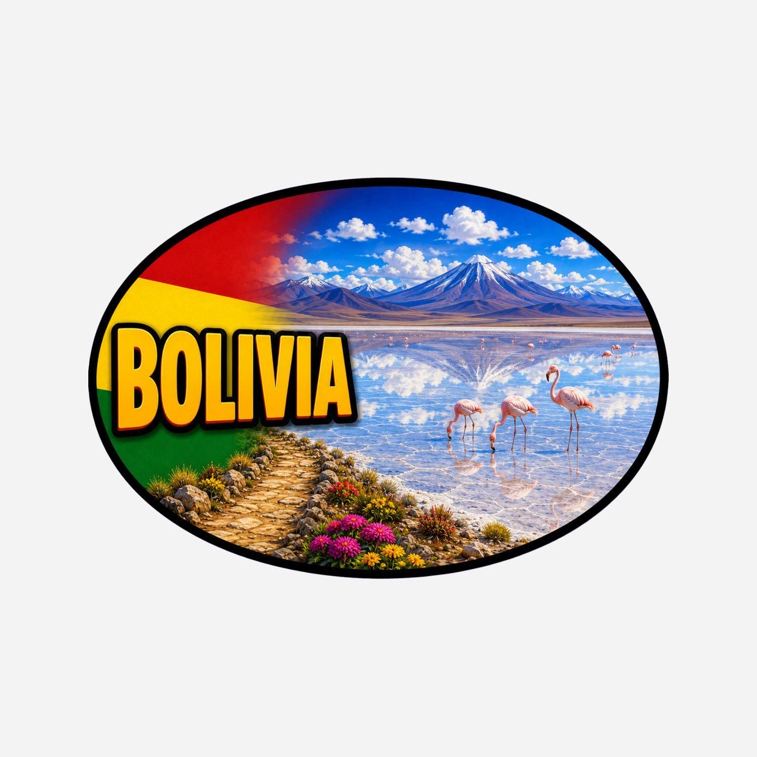 Bolivia Country Code Sticker, Waterproof Premium Matte Vinyl Decal, Camper Caravan Vehicle Sticker
