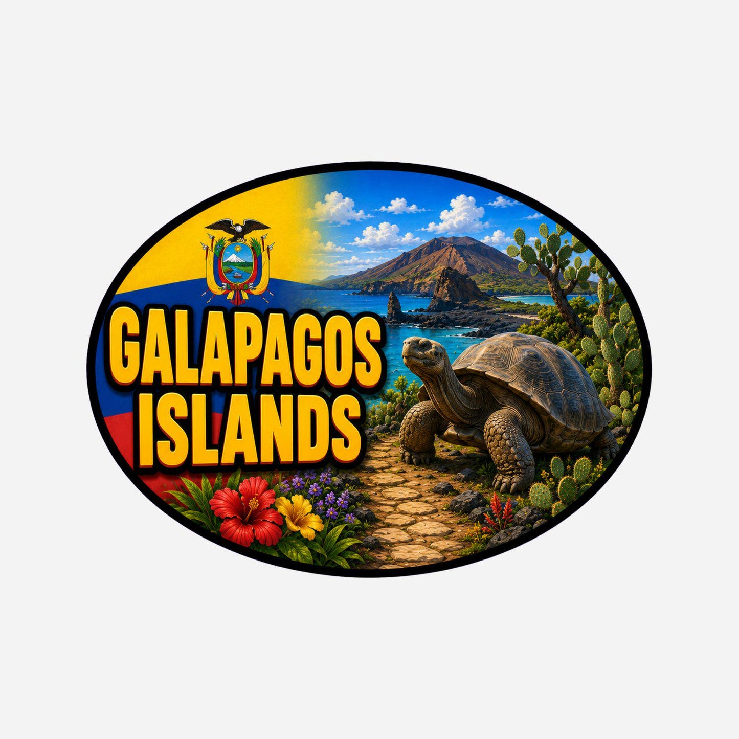 Galapagos Islands Sticker, Waterproof Premium Matte Vinyl Decal, Camper Caravan Vehicle Sticker