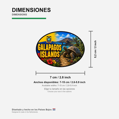Galapagos Islands Sticker, Waterproof Premium Matte Vinyl Decal, Camper Caravan Vehicle Sticker