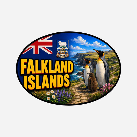 Falkland Islands Sticker, Waterproof Premium Matte Vinyl Decal, Camper Caravan Vehicle Sticker