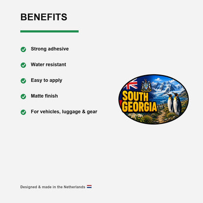 South Georgia Sticker, Waterproof Premium Matte Vinyl Decal, Island Beach Travel Souvenir Sticker