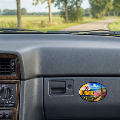 Bonaire Country Code Sticker, Waterproof Premium Matte Vinyl Decal, Camper Caravan Vehicle Sticker