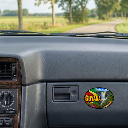 Guyana Country Code Sticker, Waterproof Premium Matte Vinyl Decal, Camper Caravan Vehicle Sticker