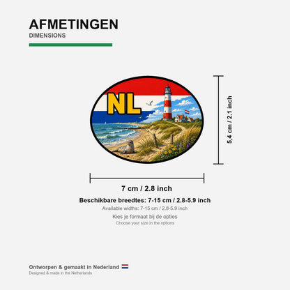 Texel Sticker, Waterproof Premium Matte Vinyl Decal, Netherlands City Travel Souvenir Sticker