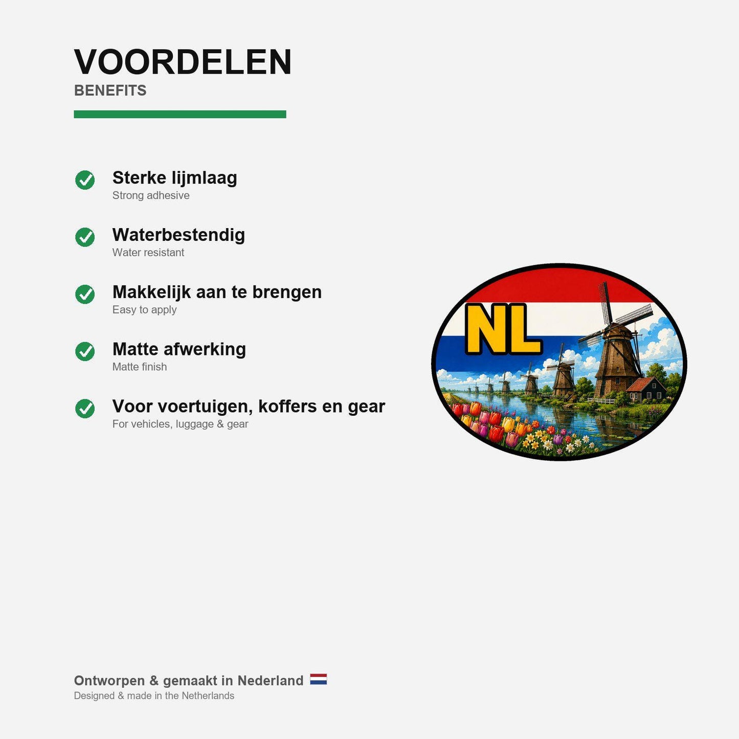 Kinderdijk Sticker, Waterproof Premium Matte Vinyl Decal, Netherlands City Travel Souvenir Sticker