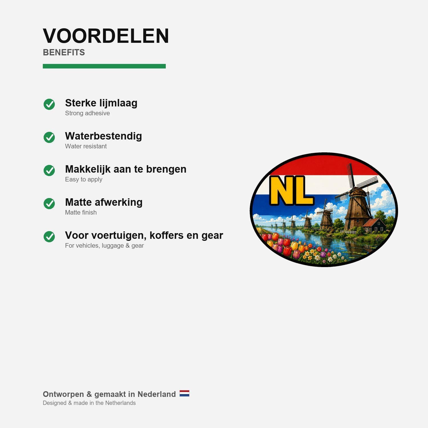 Kinderdijk Sticker, Waterproof Premium Matte Vinyl Decal, Netherlands City Travel Souvenir Sticker