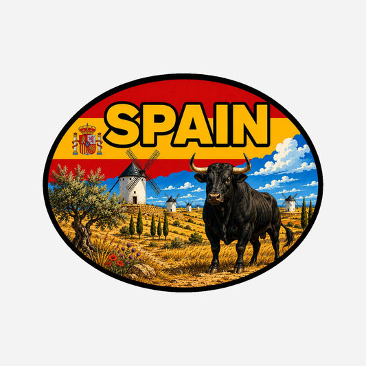 Andalusia Spain Sticker, Waterproof Premium Matte Vinyl Decal, City Travel Souvenir Sticker