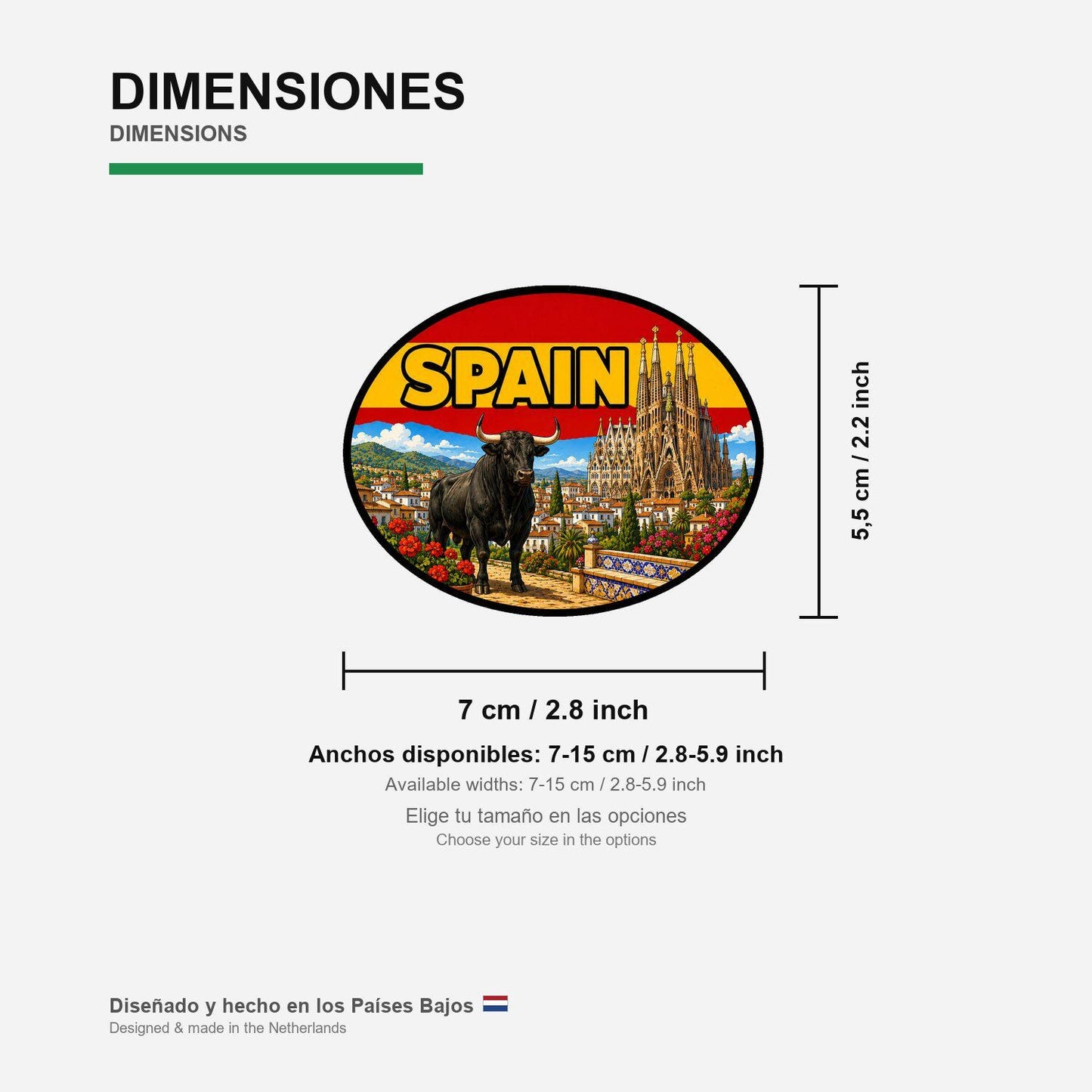 Barcelona Spain Sticker, Waterproof Premium Matte Vinyl Decal, City Travel Souvenir Sticker