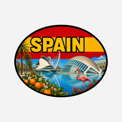 Valencia Spain Sticker, Waterproof Premium Matte Vinyl Decal, City Travel Souvenir Sticker