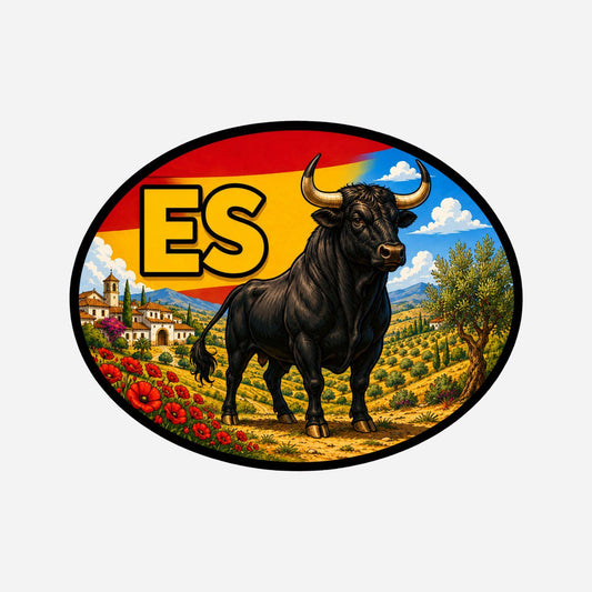 Spain Country Code Sticker, Waterproof Premium Matte Vinyl Decal, Camper Caravan Vehicle Sticker