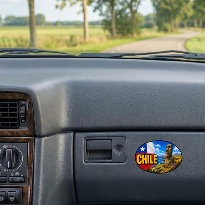 Chile Country Code Sticker, Waterproof Premium Matte Vinyl Decal, Camper Caravan Vehicle Sticker