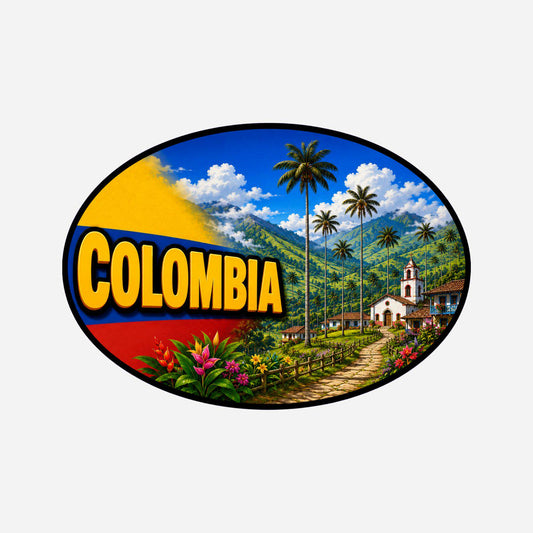 Colombia Country Code Sticker, Waterproof Premium Matte Vinyl Decal, Camper Caravan Vehicle Sticker