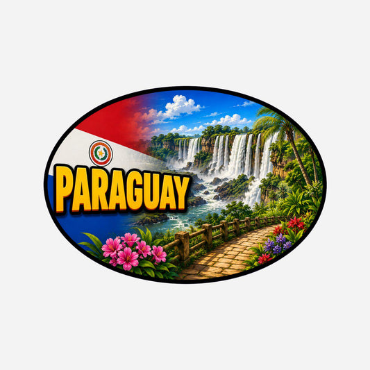 Paraguay Country Code Sticker, Waterproof Premium Matte Vinyl Decal, Camper Caravan Vehicle Sticker