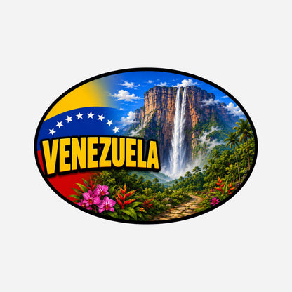Venezuela Country Code Sticker, Waterproof Premium Matte Vinyl Decal, Camper Caravan Vehicle Sticker