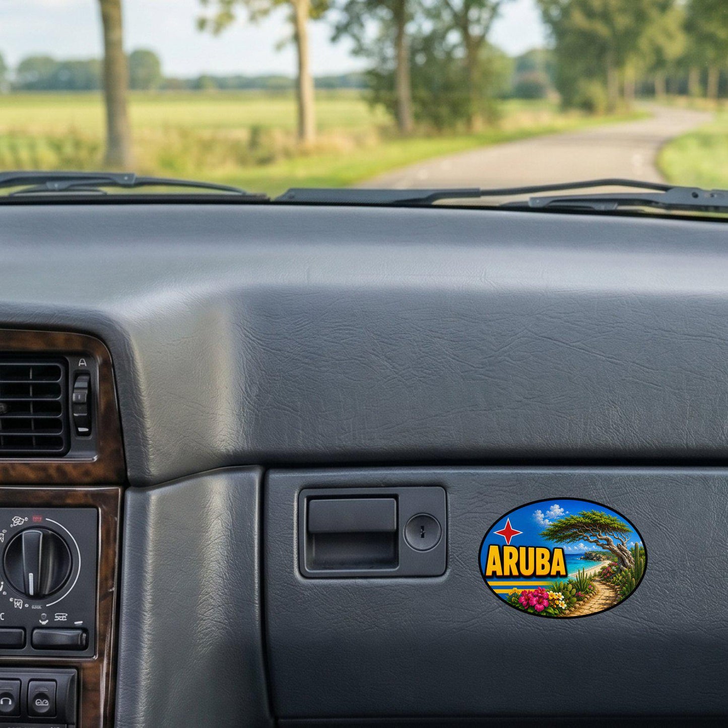 Aruba Country Code Sticker, Waterproof Premium Matte Vinyl Decal, Camper Caravan Vehicle Sticker