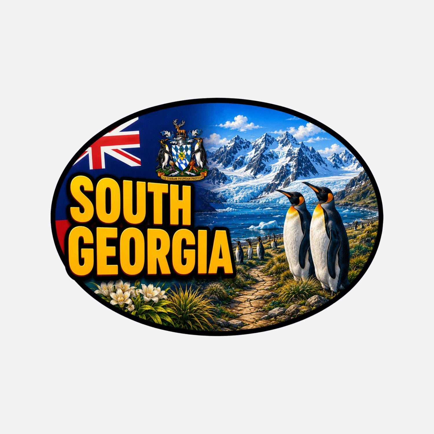 South Georgia Sticker, Waterproof Premium Matte Vinyl Decal, Island Beach Travel Souvenir Sticker