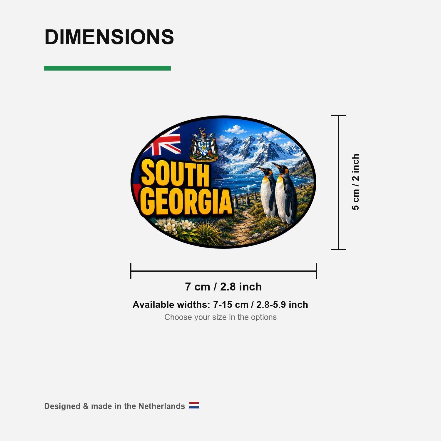 South Georgia Sticker, Waterproof Premium Matte Vinyl Decal, Island Beach Travel Souvenir Sticker