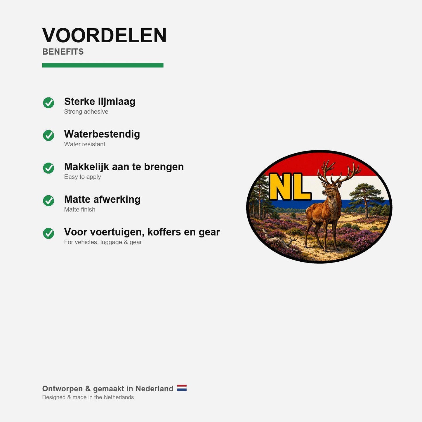 Veluwe Sticker, Waterproof Premium Matte Vinyl Decal, Netherlands City Travel Souvenir Sticker