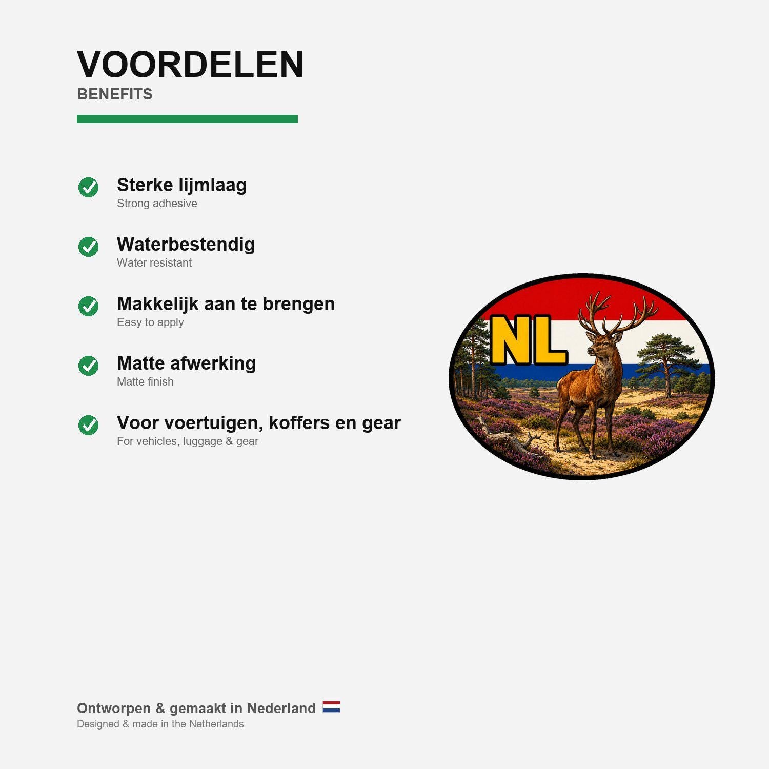 Veluwe Sticker, Waterproof Premium Matte Vinyl Decal, Netherlands City Travel Souvenir Sticker