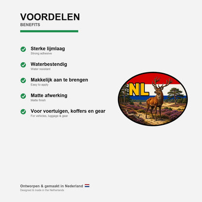 Veluwe Sticker, Waterproof Premium Matte Vinyl Decal, Netherlands City Travel Souvenir Sticker