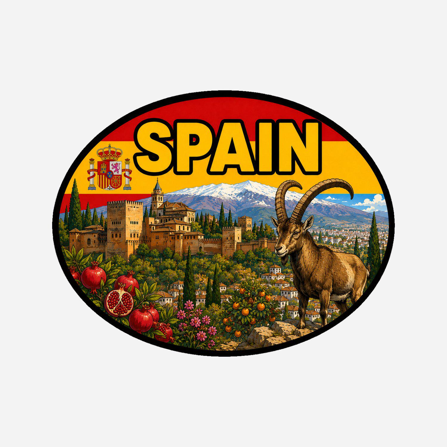 Aragon Spain Sticker, Waterproof Premium Matte Vinyl Decal, City Travel Souvenir Sticker