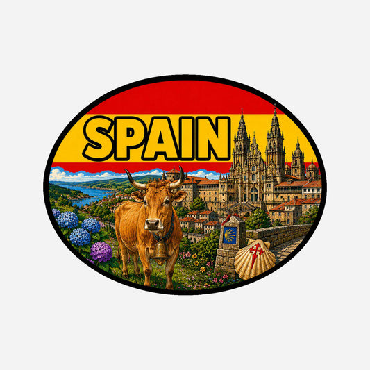 Castilla Y León Spain Sticker, Waterproof Premium Matte Vinyl Decal, City Travel Souvenir Sticker