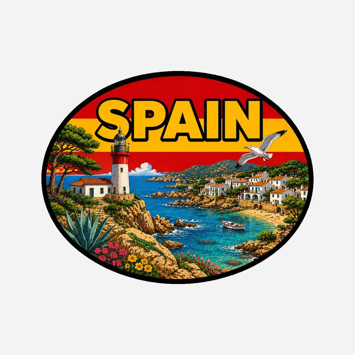 Costa Brava Spain Sticker, Waterproof Premium Matte Vinyl Decal, City Travel Souvenir Sticker