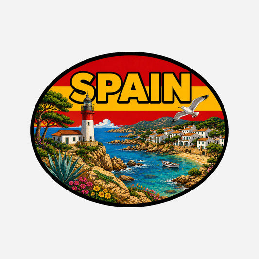 Costa Brava Spain Sticker, Waterproof Premium Matte Vinyl Decal, City Travel Souvenir Sticker