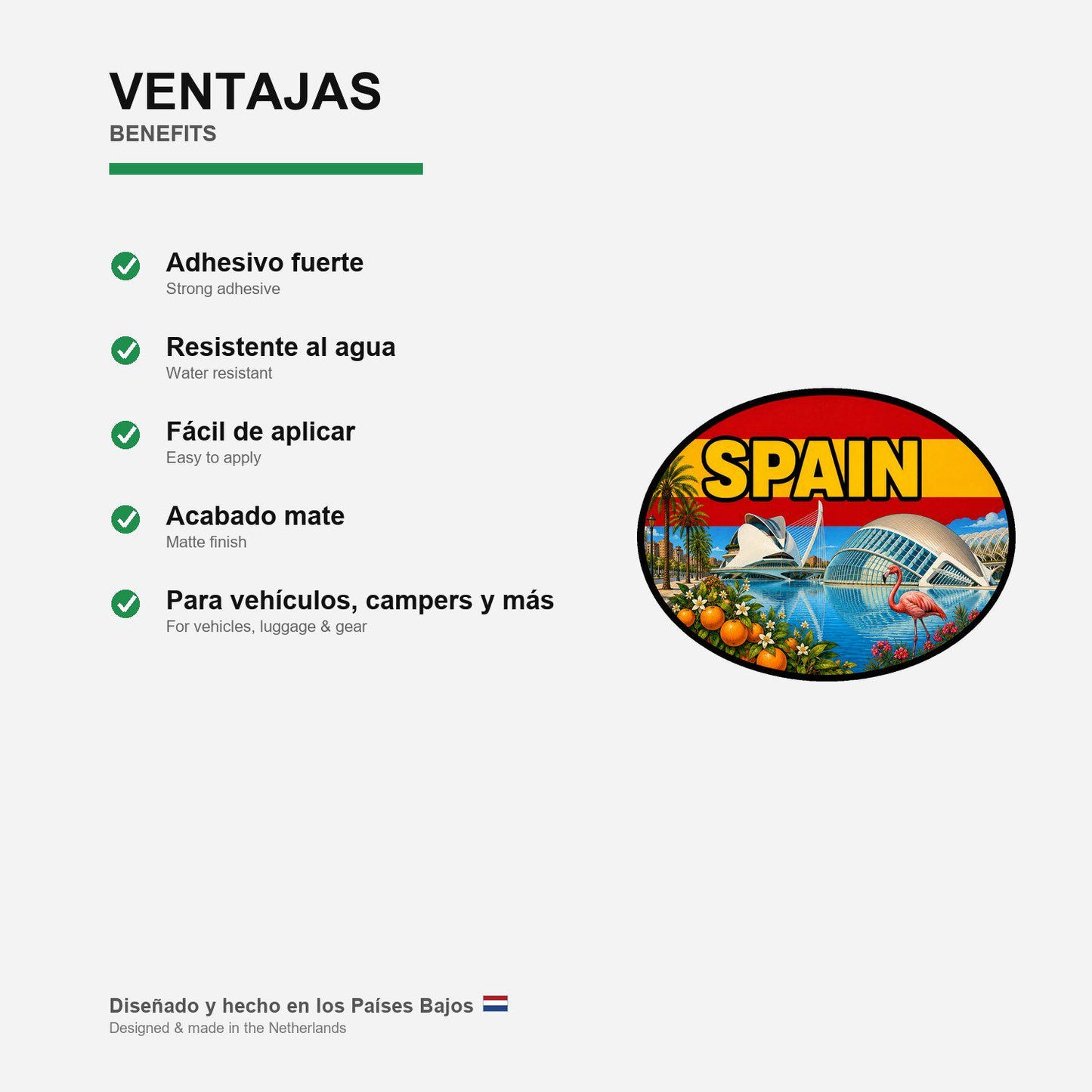 Valencia Spain Sticker, Waterproof Premium Matte Vinyl Decal, City Travel Souvenir Sticker